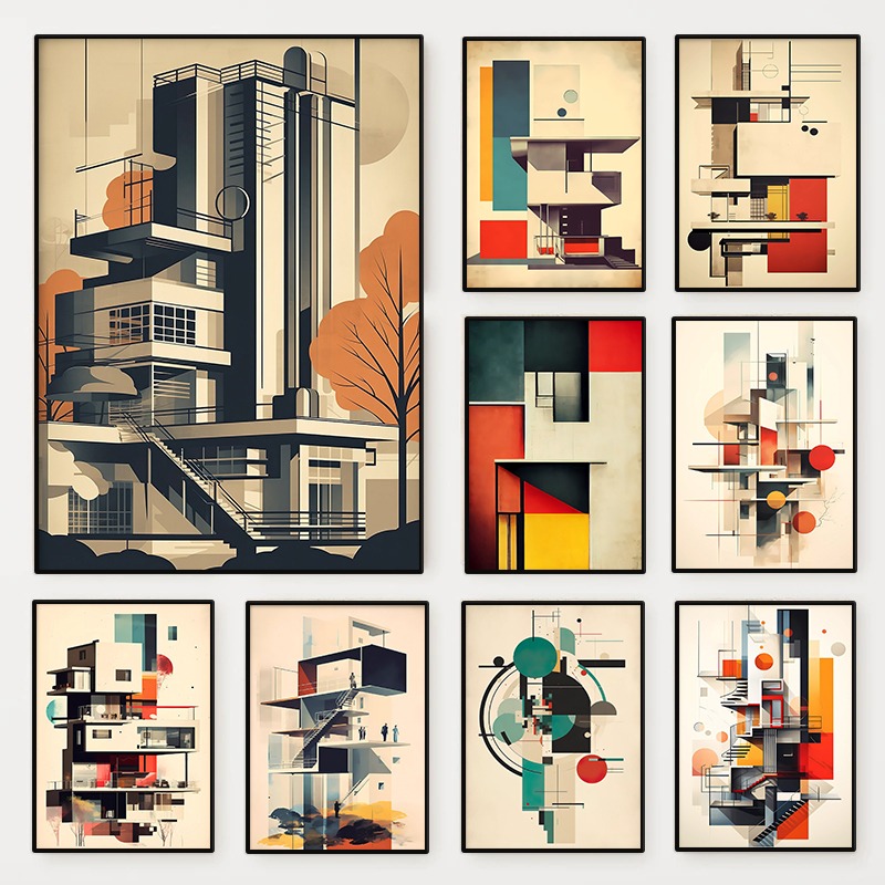 Vintage minimalistische Bauhau - Photography Geometry recensie en prijs